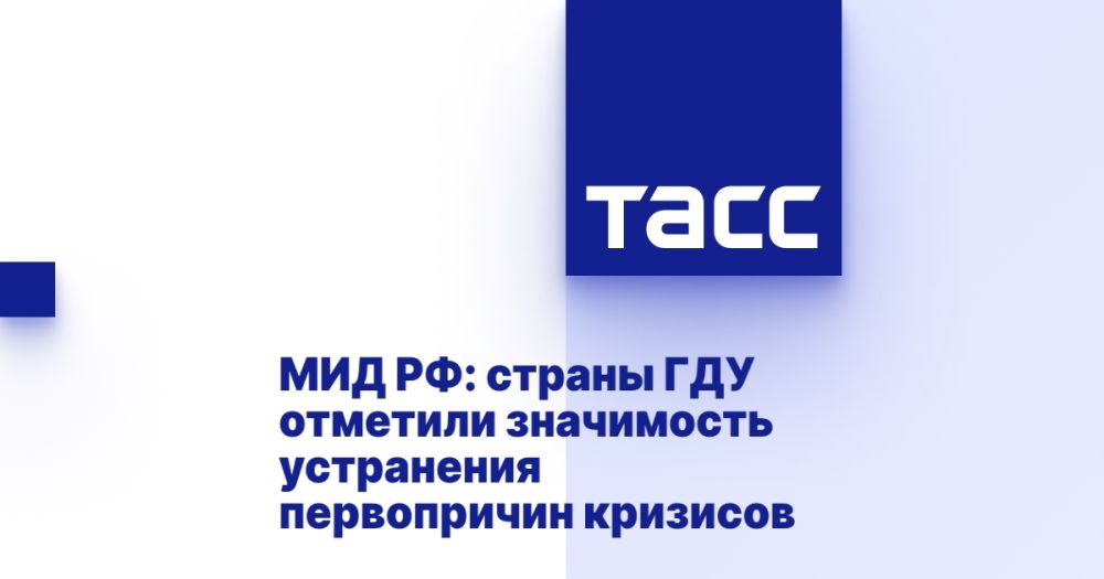 МИД РФ: страны ГДУ отметили значимость устранения первопричин кризисов