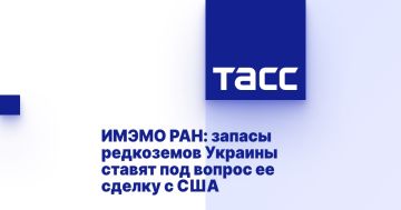 ИМЭМО РАН: запасы редкоземов Украины ставят под вопрос ее сделку с США