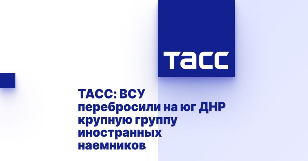 ТАСС: ВСУ перебросили на юг ДНР крупную группу иностранных наемников