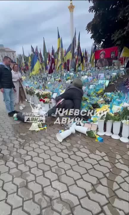 #украина_под_микроскопом: в Киеве позарились на "святое" и опрокинули портреты ВСУшников во время драки