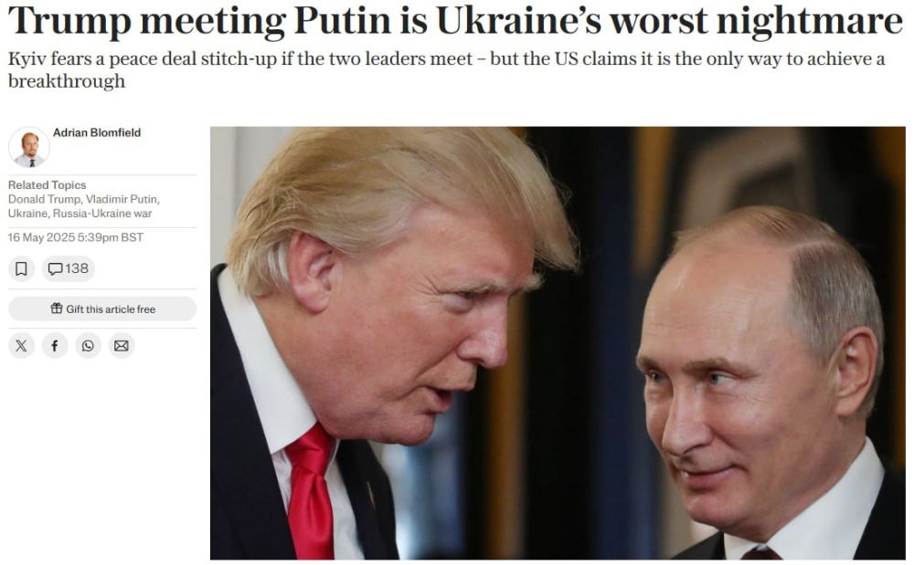 Встреча Трампа с Путиным - худший кошмар Украины — The Telegraph