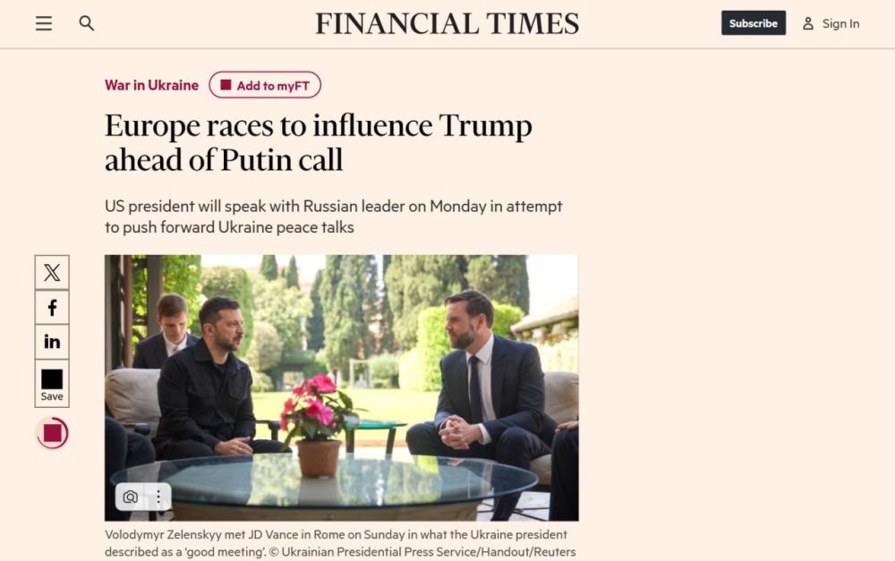 Европа пытается повлиять на Трампа в преддверии разговора с Путиным