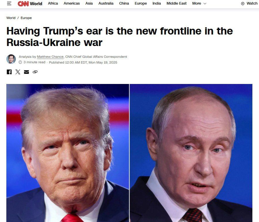 ‘Европейцы боятся, что после разговора с Путиным Трамп может принять точку зрения России по войне на Украине’ – CNN