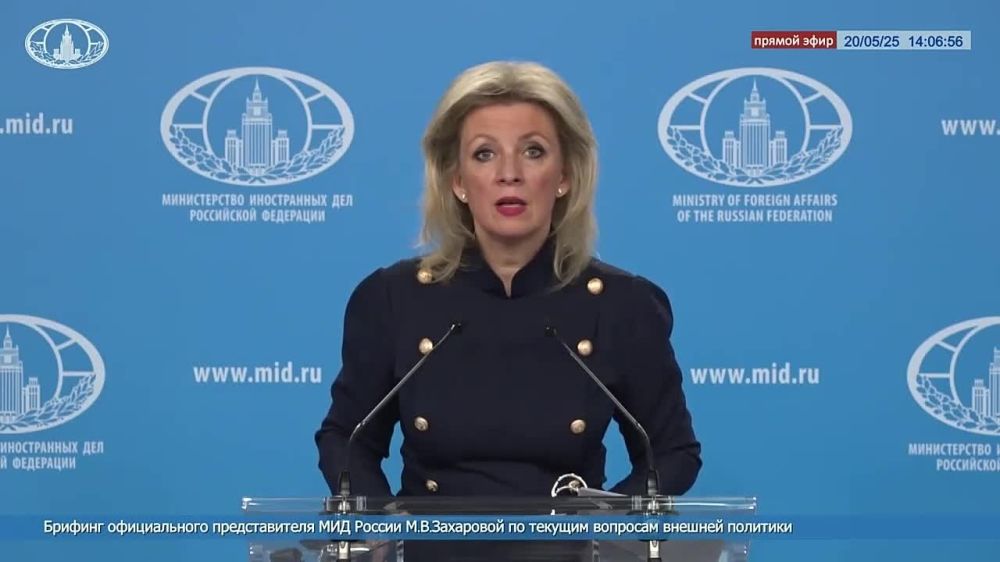 Мария Захарова: 11 мая текущего года Президент Российской Федерации Владимир Путин выступил с инициативой без промедления и предварительных условий возобновить 15 мая в Стамбуле прерванные киевским режимом под давлением...