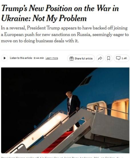 «Не моя проблема»: Трамп сливает Украину – впереди раскол НАТО?