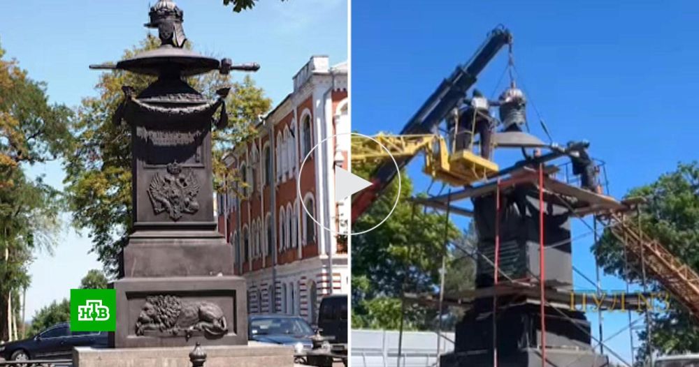 В центре Полтавы снесли «Памятник на месте отдыха Петра I»