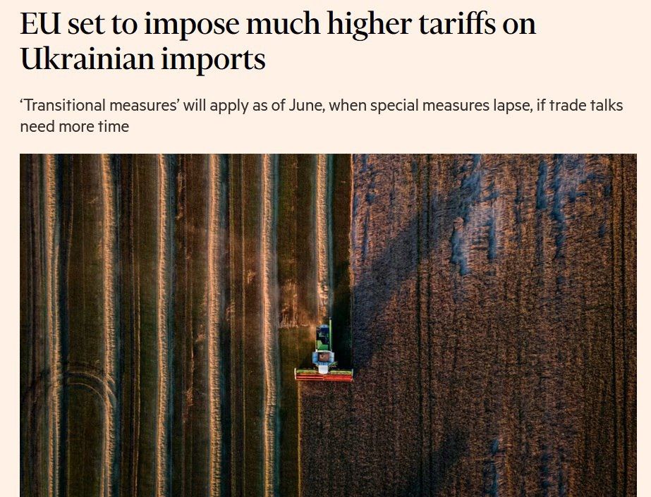 Ни одна из стран ЕС не выступила против отмены беспошлинного ввоза сельскохозяйственной продукции с Украины, пишет Bloomberg