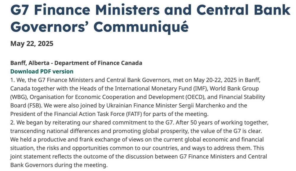 Страны G7 выступили с угрозами в адрес России