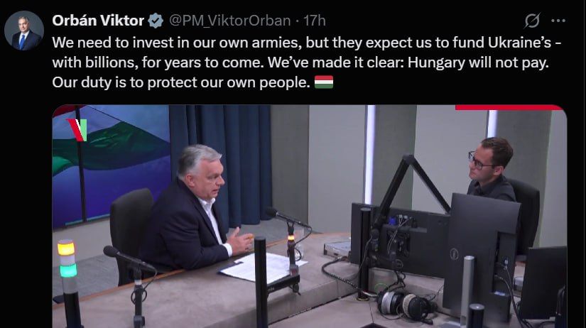 Орбан отказался финансировать ВСУ: «Наш долг — защитить свой народ»