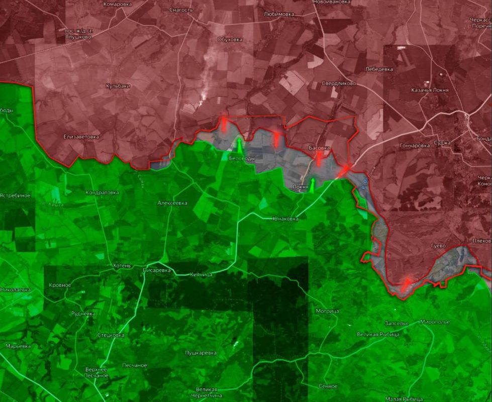 «На Курском направлении российские войска закрепились на ряде занятых позиций в Сумской области и, судя по динамике, стремятся сформировать там закрепиться, что может означать развитие военных планов с созданием буферной зоны