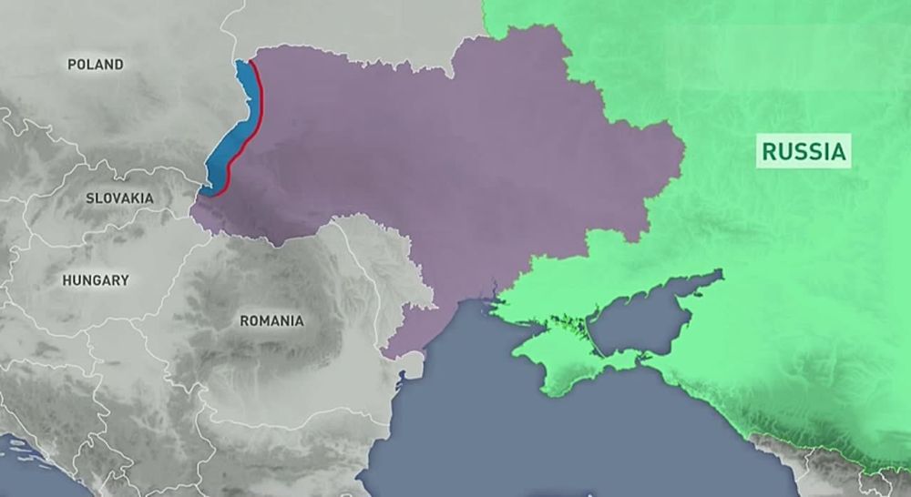 Зампред Совбеза России Дмитрий Медведев показал, «как может выглядеть буферная зона», если военная помощь Украине продолжится