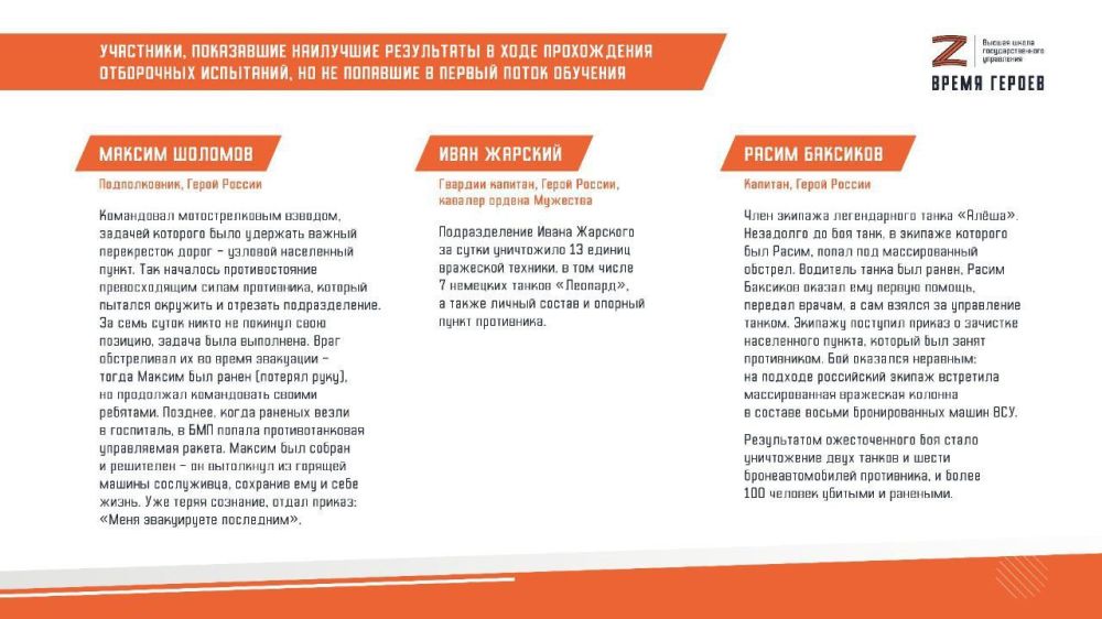 От СВО к лидерству: 85 бойцов отобраны во второй поток «Времени героев», старт в июне