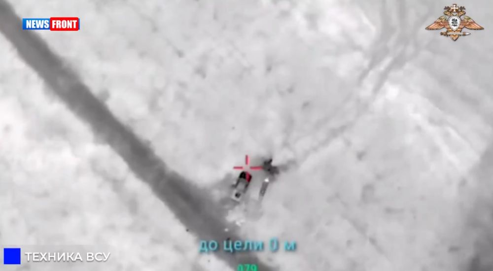 Кадры уничтожения пикапа и миномета ВСУ