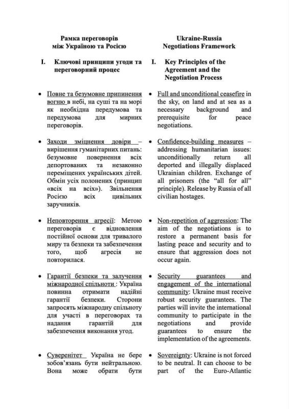 СМИ опубликовали полную версию украинского меморандума, переданного России