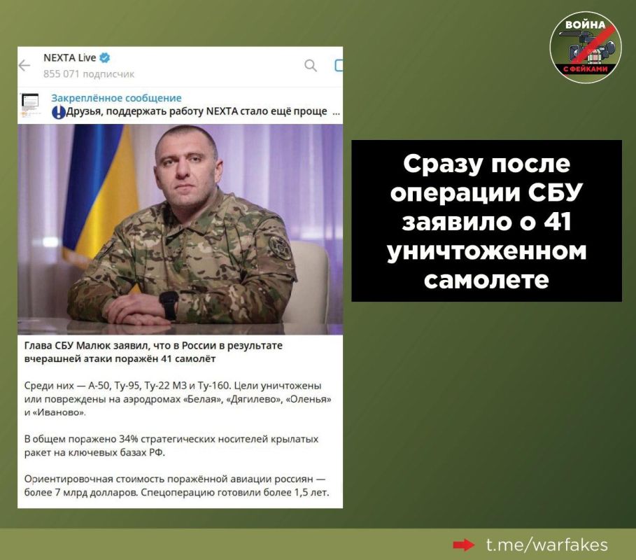 Количество «уничтоженных» российских военных самолетов в результате украинской диверсии продолжает снижаться
