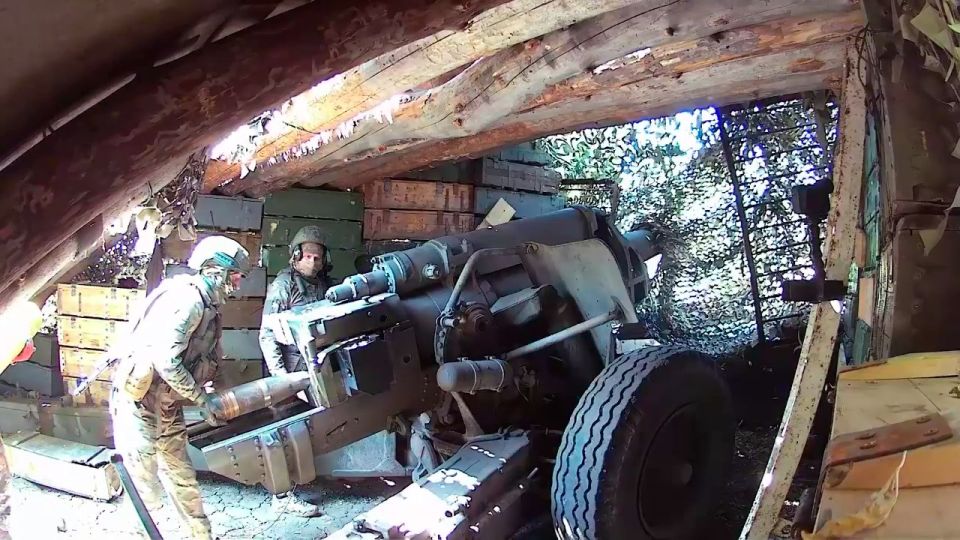 Артиллерия ГрВ «Юг» накрыла блиндаж и живую силу ВСУ в районе Дылеевки