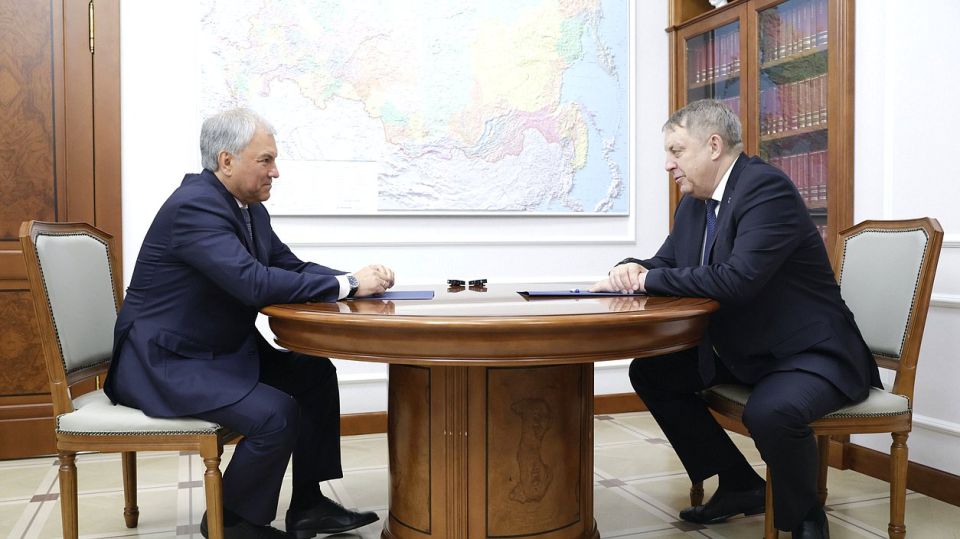 Вячеслав Володин провел рабочую встречу с губернатором Брянской области Александром Богомазом