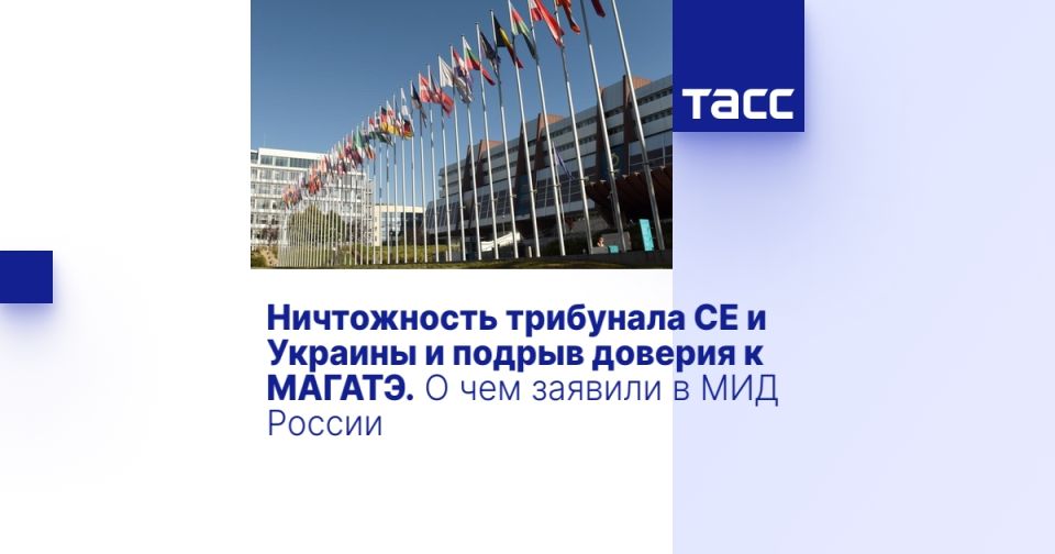 Ничтожность трибунала СЕ и Украины и подрыв доверия к МАГАТЭ. О чем заявили в МИД России