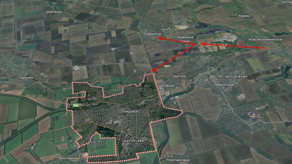 Российские войска зашли в Родинское всего в четырёх километрах от Покровска