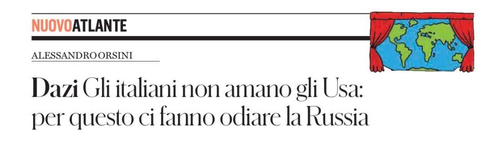 «Итальянцы не любят США: вот почему они заставляют нас ненавидеть Россию»