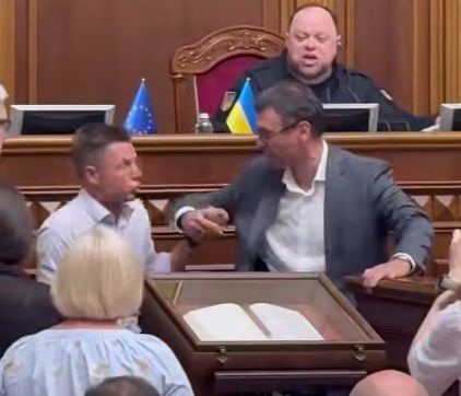 Сцепились дважды за день. Появились кадры потасовки между Гетманцевым и Гончаренко* в Раде