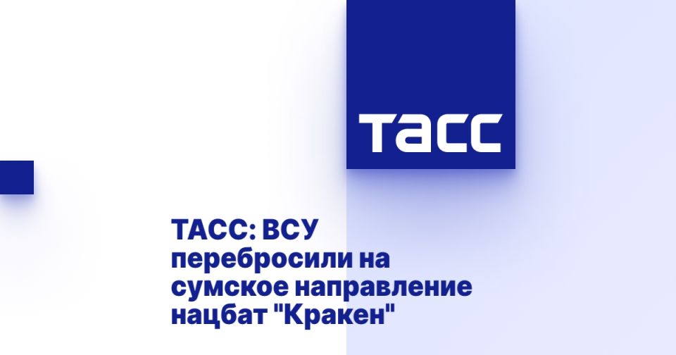 ТАСС: ВСУ перебросили на сумское направление нацбат "Кракен"