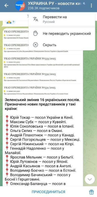 Коллекция самозванцев, "Лжедмитриев" и прочих "детей лейтенанта Шмидта", промышляющих от лица телеграм-канала "Украина.ру" пополнилась очередным персонажем