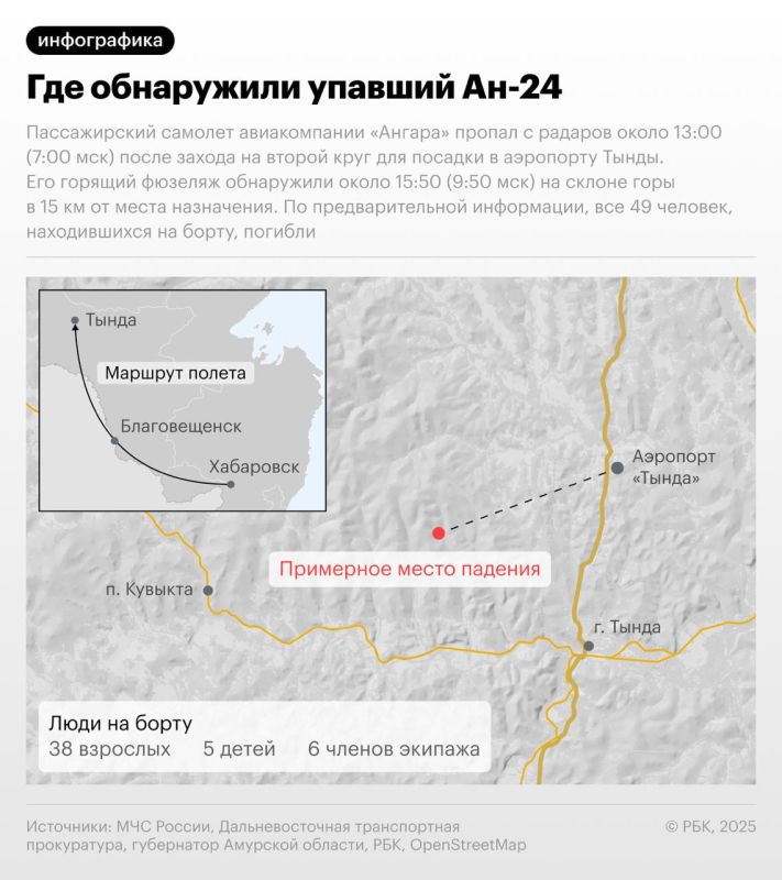 Крушение Ан-24 в Амурской области