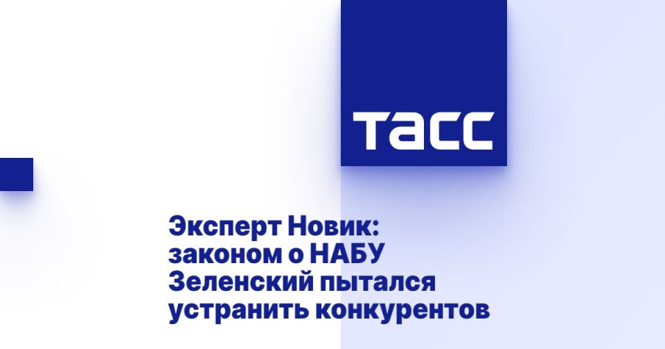 Эксперт Новик: законом о НАБУ Зеленский пытался устранить конкурентов