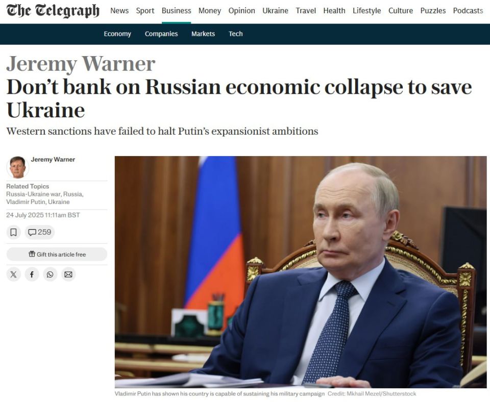 Россия легко обошла санкции и нашла новых торговых партнеров, пишет колумнист The Telegraph