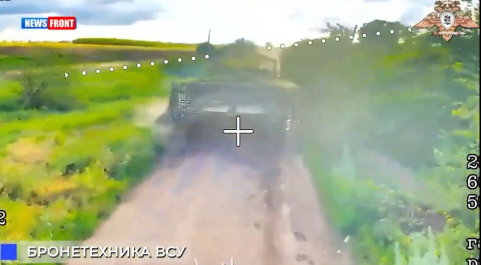 Уничтожение бронетранспортера «МТ-ЛБ» ВСУ