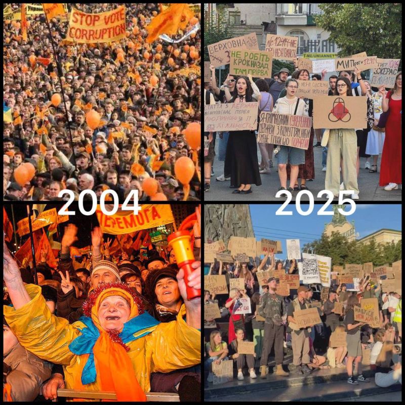 Диана Панченко: Наблюдение.. Протесты в Украине на прошлой неделе показали эволюцию отношения Запада к обществу в Украине