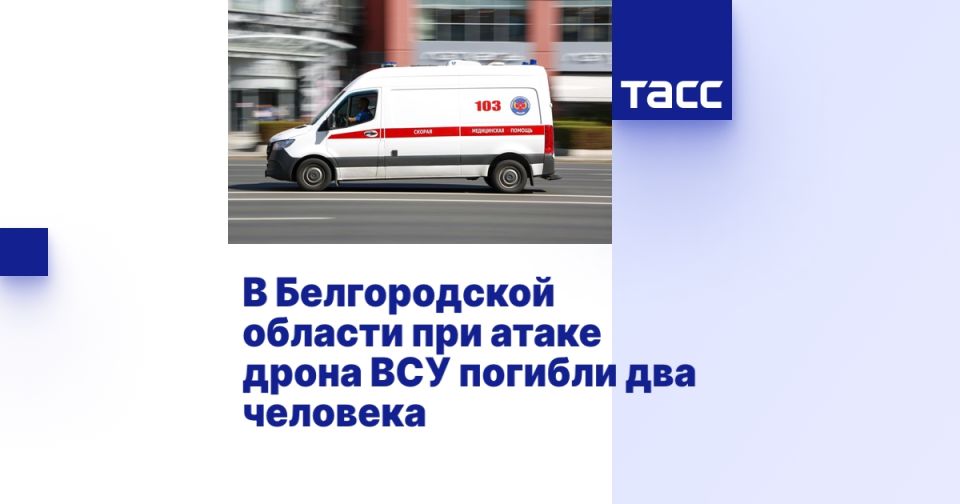 В Белгородской области при атаке дрона ВСУ погибли два человека