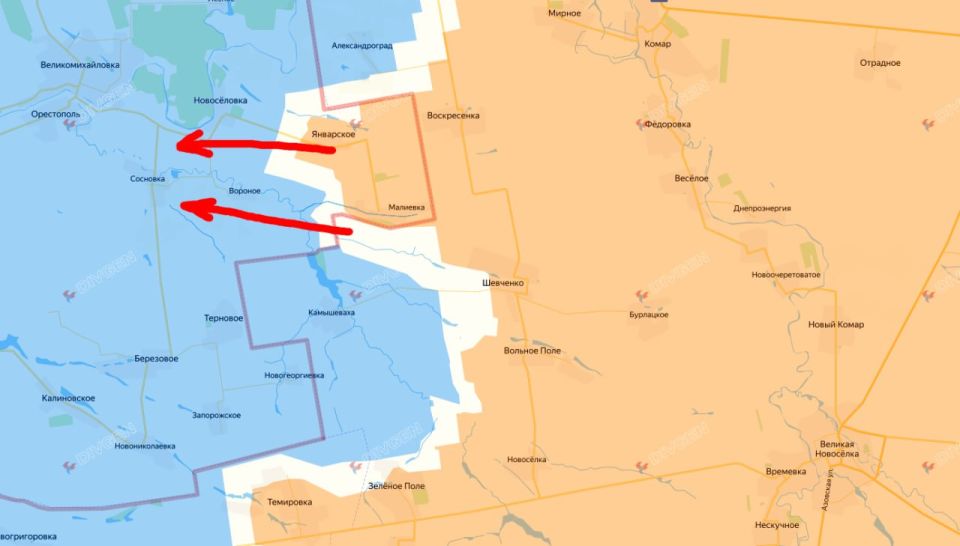 Сообщают о продвижении наших передовых отрядов в Днепропетровской области