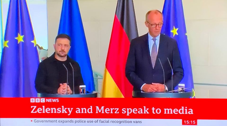 Владимир Корнилов: Началась итоговая пресс-конференция Мерца и Зеленского по итогам онлайн-дискуссии европейцев с Трампом