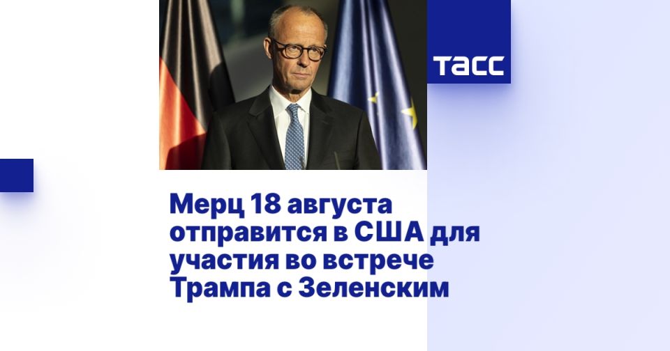 Мерц 18 августа отправится в США для участия во встрече Трампа с Зеленским