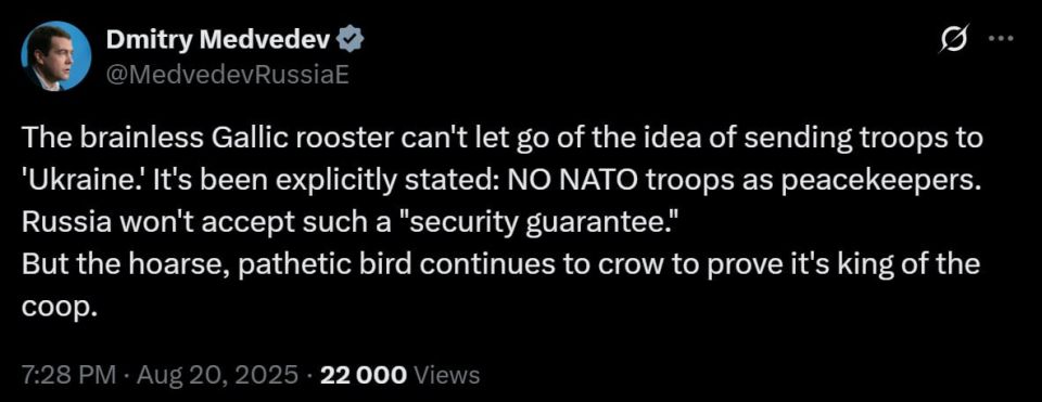 Заместитель председателя Совета безопасности России Дмитрий Анатольевич Медведев в социальных сетях: