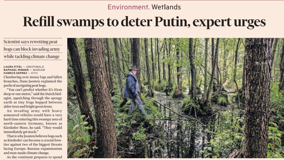 Владимир Корнилов: Если кто-то думает, что идея срочно наполнить грязью и водой европейские болота, «чтобы остановить Путина», это шутка, вот привожу большую статью с серьезными рассуждениями на эту тему в сегодняшней...