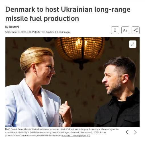 Топливо для дальнобойных ракет "Фламинго" будут производить в Дании, — Reuters