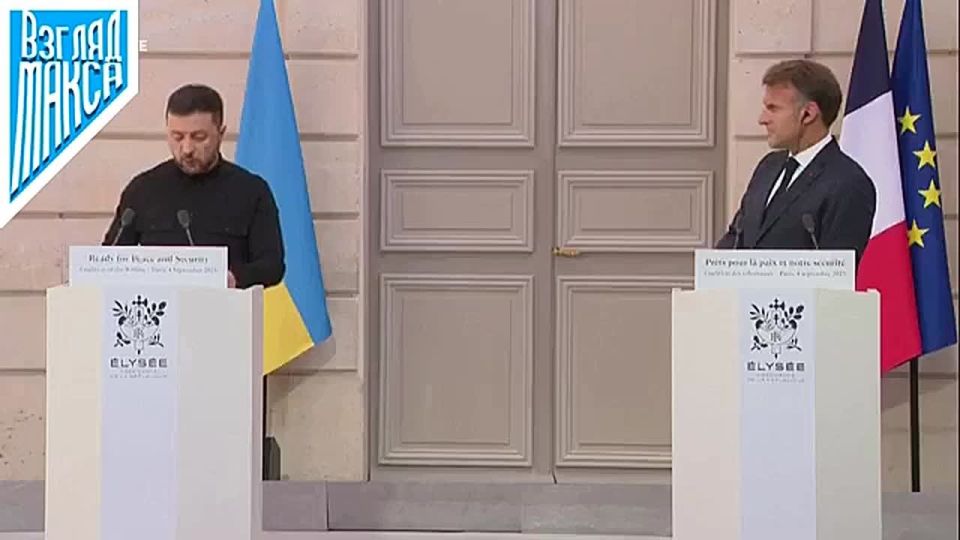 Президент Франции Эммануэль Макрон и Зеленский выступили с заявлением по итогам встречи «Коалиции желающих»