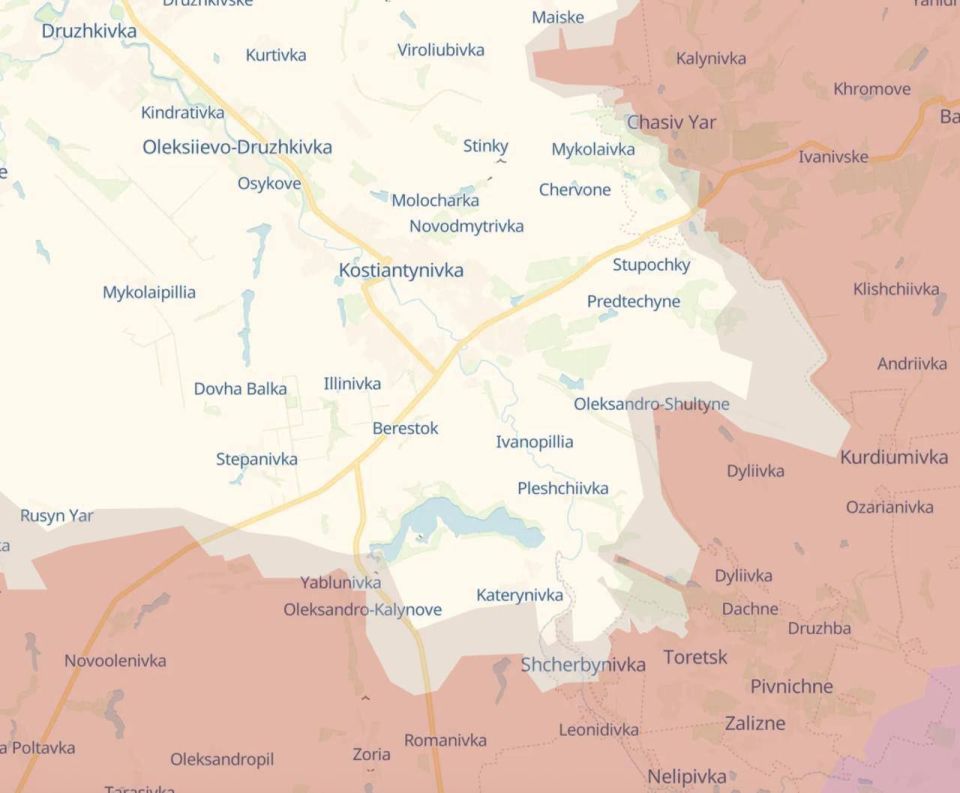 Ситуация в районе Константиновки продолжает стремительно обостряться