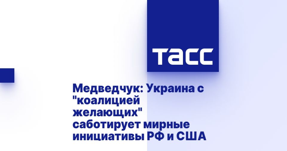 Медведчук: Украина с "коалицией желающих" саботирует мирные инициативы РФ и США