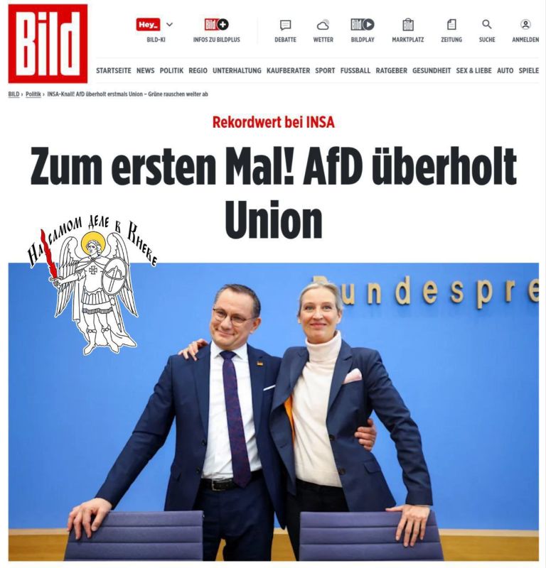 �� ������ ������� ������ Insa, ������������ �� ������ Bild, "������������ ��� ��������" (AfD) ������� �������� ��� ��������� ������ � ����� �� ������ ����� �� ������������ ����� �������� �����������