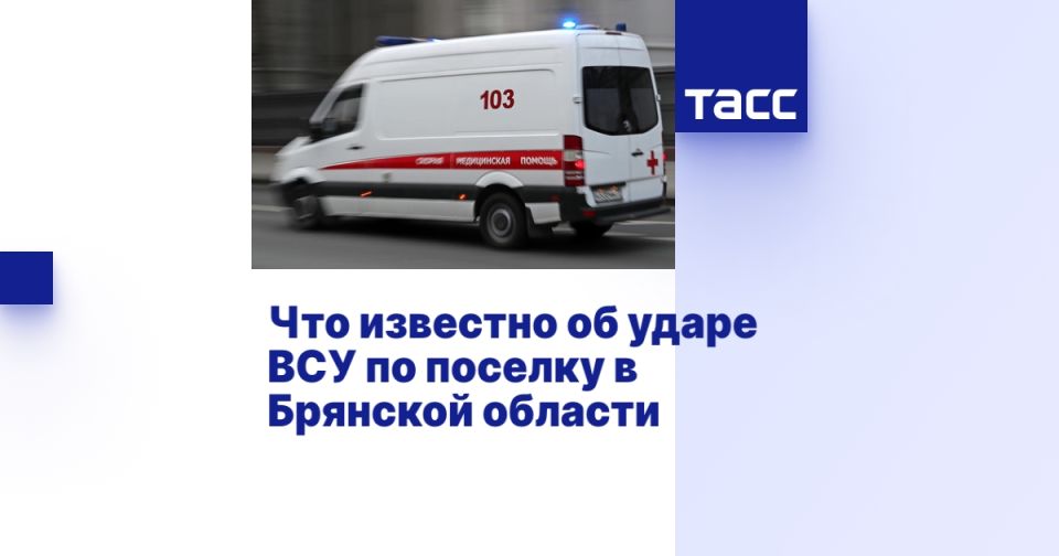 Что известно об ударе ВСУ по поселку в Брянской области