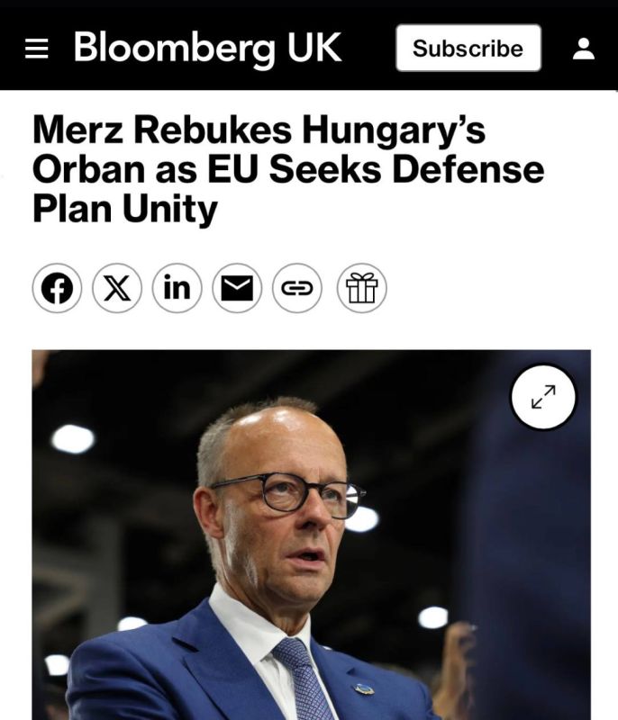 «Мерц резко раскритиковал Орбана в связи с тем, что ЕС стремится к единству плана обороны»: Экстренный саммит Евросоюза закончился обещанием встретиться еще раз, чтобы снова поговорить про борьбу с Россией