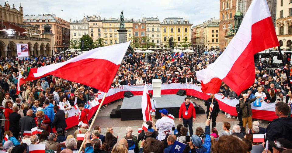 В Польше прошел митинг против финансирования Украины