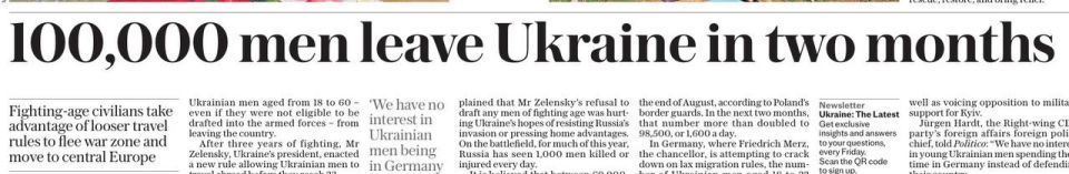 �������� ��������: The Daily Telegraph ������� ������: �� ��� ������ ����� ����, ��� ��������� �������� ����� 18-22-������, ������� �������� 100 ����� ������������ ������� ������