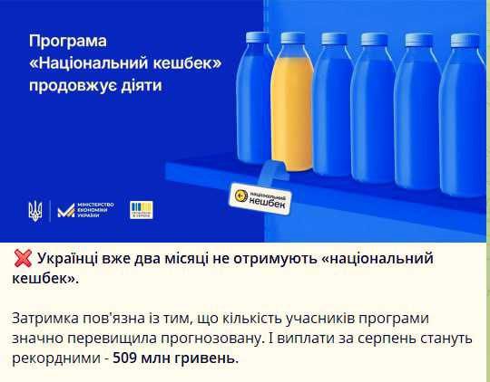 Украинцы уже два месяца не получают "национальный кэшбэк" — обещанный возврат 10% стоимости при покупке украинских товаров
