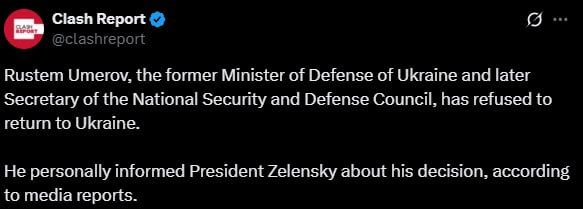 Бежавший из Украины секретарь СНБО отказался возвращаться в страну