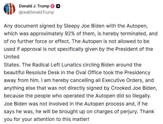 �������� ��������: ����� ������, ��� �������� ��� ����� (Executive Orders) �������, ����������� ����������